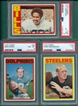 1972 Topps Football Partial Set (140) W/ Griese PSA 8
