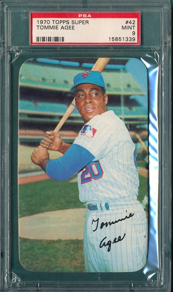1970 Topps Super #42 Tommie Agee PSA 9 *Mint* *SP*