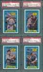 1972 Kelloggs All-Time Greats Lot of (4), W/ #15 Cobb PSA