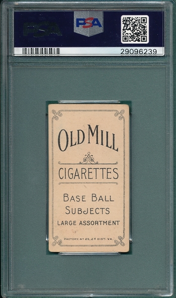 1909-1911 T206 Elberfeld, Fielding, Old Mill Cigarettes PSA 3.5