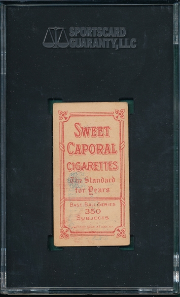 1909-1911 T206 Burns Sweet Caporal Cigarettes SGC 4.5