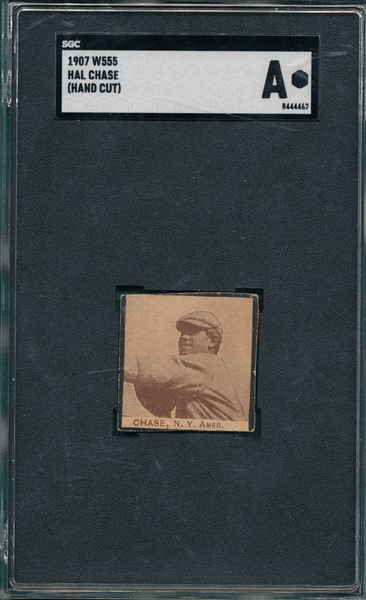 1907 W555 Hal Chase SGC Authentic