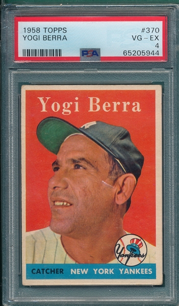 1958 Topps #480 Yogi Berra PSA 4