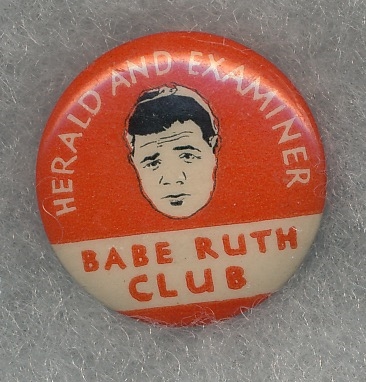 1930s Herald and Examiner Babe Ruth Club Pin