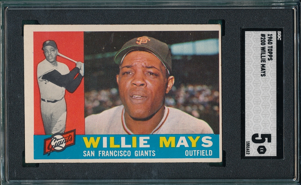 1960 Topps #200 Willie Mays SGC 5