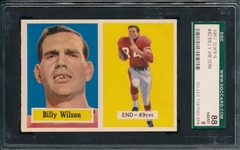 1957 Topps Football #42 Billy Wilson SGC 88