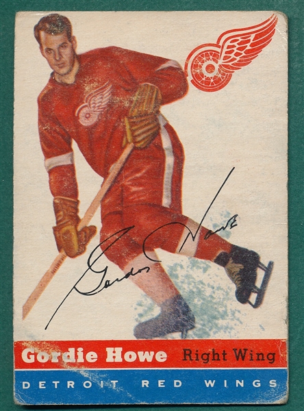 1954 Topps Hockey #8 Gordie Howe, Rookie