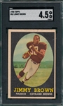 1958 Topps Football #62 Jimmy Brown SGC 4.5 *Rookie*