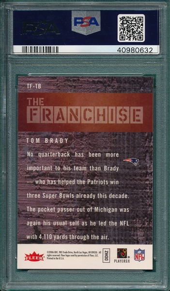 2006 Fleer The Franchise #TF-TB Tom Brady PSA 10 *Gem Mint*