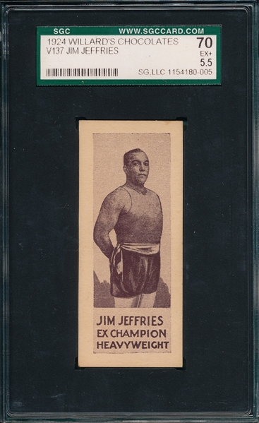 1924 V137 Jim Jefferies Willard's Chocolates SGC 70