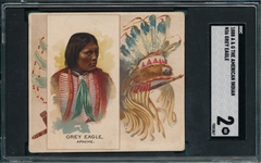 1888 N36 Lean Wolf, American Indian Chiefs, Allen & Ginter Cigarettes SGC 1