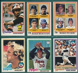 1978 Topps Baseball Complete Set (726) W/ Molitor, Morris & Murray, Rookies 