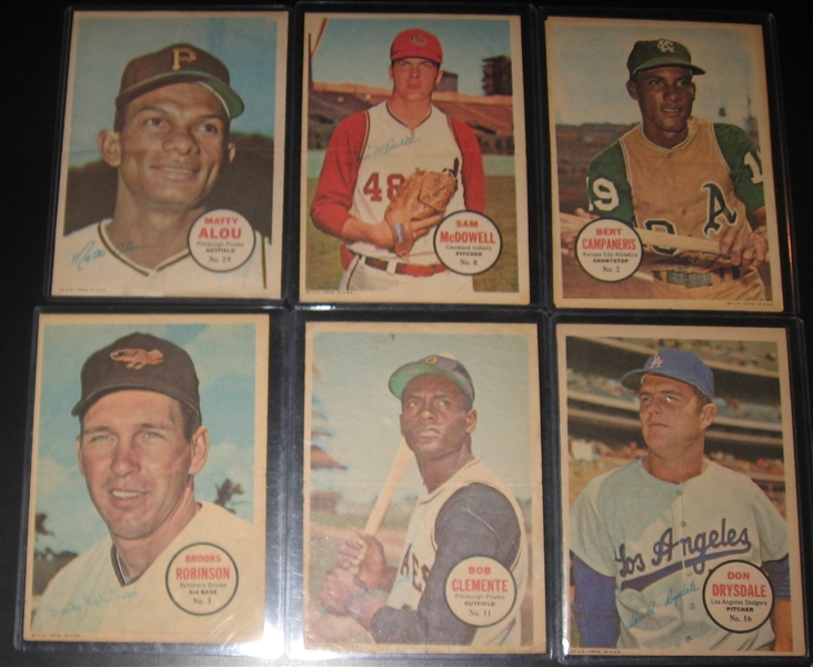 1967 Topps Pin-Ups Lot of (11) W/ Clemente & Mantle