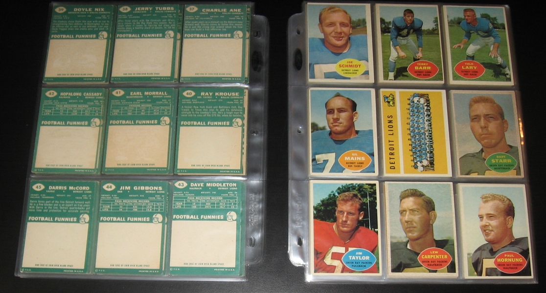 1960 Topps Football Complete Set (132)