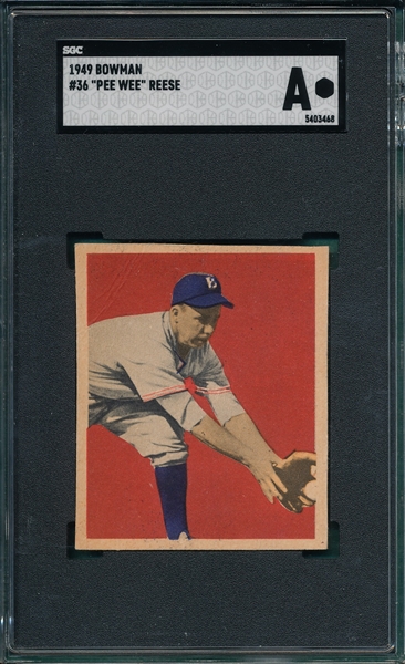 1949 Bowman #36 Pee Wee Reese SGC Authentic