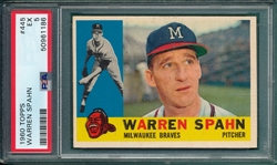 1960 Topps #445 Warren Spahn PSA 5