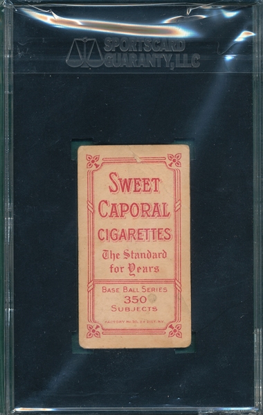 1909-1911 T206 Johnson, Pitching, Sweet Caporal Cigarettes SGC 10