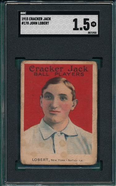 1915 Cracker Jack John Lobert SGC 1.5