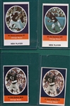 1972 Sunoco Football Stamps, Lot of (74) W/ Updates