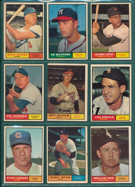 1961 Topps Baseball Near Complete Set (559/587) 