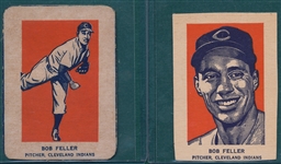 1952 Wheaties Bob Feller, Pitching & Portrait, Lot of (2)