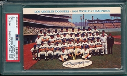 1962-65 Dodgers PC, 1963 Team Photo, PSA 7