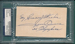 Jesse Owens, Cut Signature, PSA/DNA Authentic