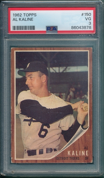 1962 Topps #150 Al Kaline PSA 3