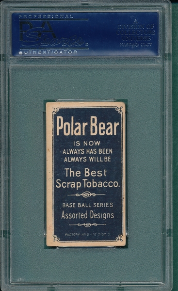1909-1911 T206 Elberfeld, Fielding, Polar Bear PSA 4