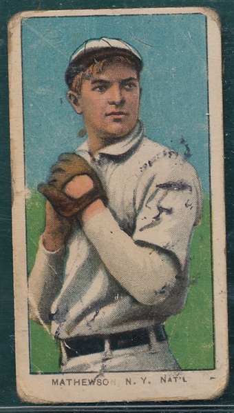 1909-1911 T206 Mathewson, White Cap, Piedmont Cigarettes