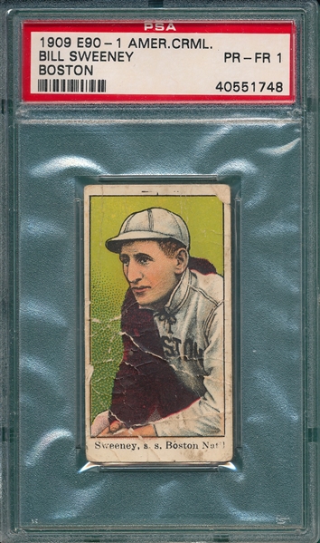 1909-11 E90-1 Sweeney, Boston, American Caramel Co. PSA 1 *SP*