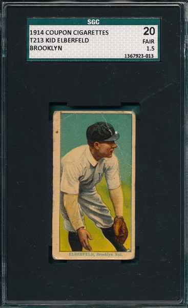 1914 T213-2 Elberfeld, Brooklyn, Coupon Cigarettes SGC 20