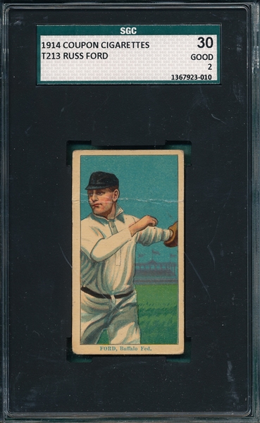 1914 T213-2 Ford Coupon Cigarettes SGC 30 *Federal League*