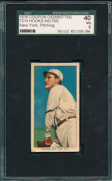 1914 T213-2 Wiltse, New York, Pitching, Coupon Cigarettes SGC 40