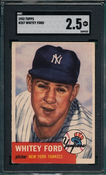 1953 Topps #207 Whitey Ford SGC 2.5