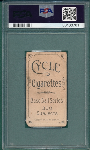 1909-1911 T206 Marquard, Portrait, Cycle Cigarettes, PSA 1.5