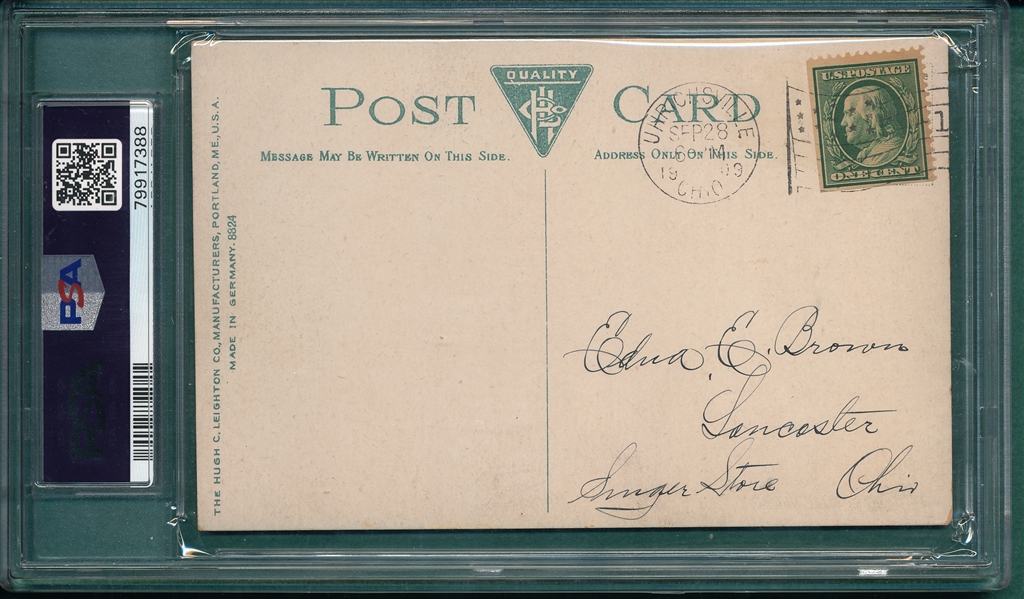 1908 Hugh C. Leighton PC, Cy Young PSA Authentic
