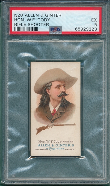 1887 N28 Hon W. F. Cody Allen & Ginter PSA 5