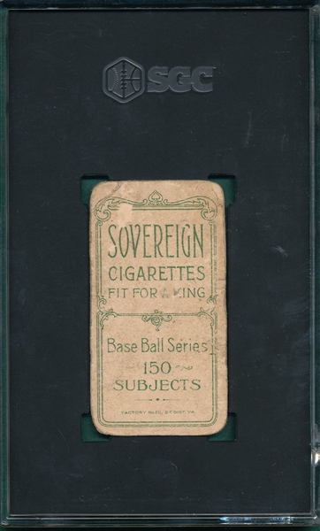 1909-1911 T206 Flick Sovereign Cigarettes SGC 1