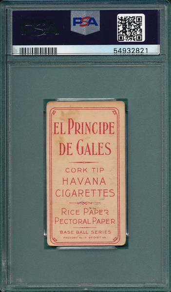 1909-1911 T206 Bresnahan, Batting, El Principe De Gales PSA 2