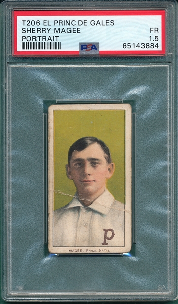 1909-1911 T206 Magee, Portrait, El Principe De Gales PSA 1.5