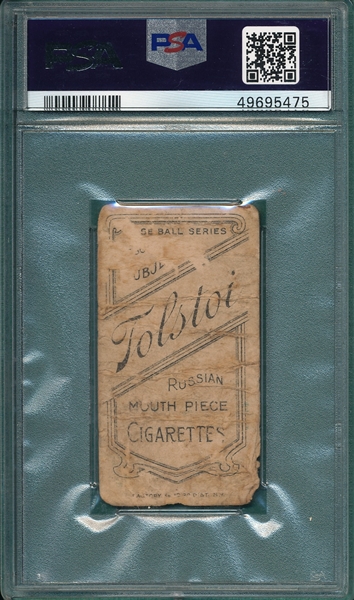 1909-1911 T206 Bresnahan, Batting, Tolstoi Cigarettes PSA 1