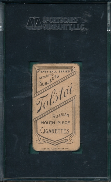 1909-1911 T206 Griffith, Batting, Tolstoi Cigarettes SGC 20