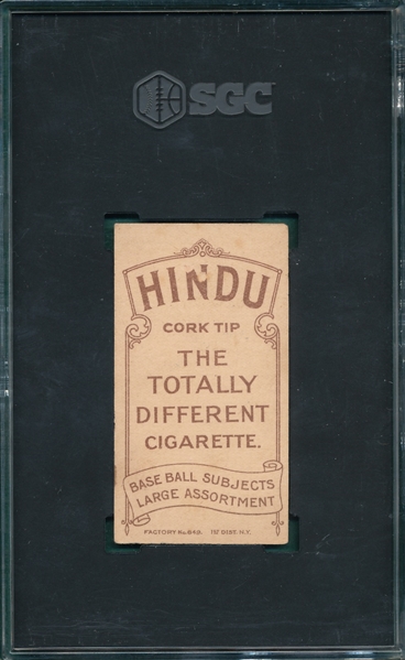 1909-1911 T206 Perdue Hindu Cigarettes SGC 1 *Southern League*