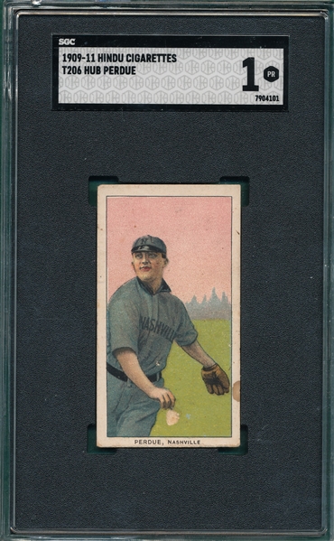 1909-1911 T206 Perdue Hindu Cigarettes SGC 1 *Southern League*