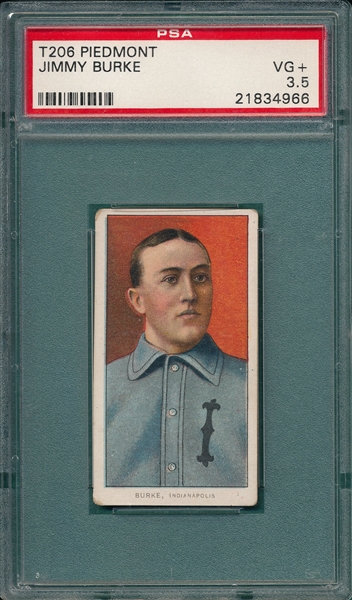 1909-1911 T206 Burke Piedmont Cigarettes PSA 3.5