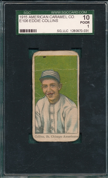 1915 E106 Eddie Collins SGC 10