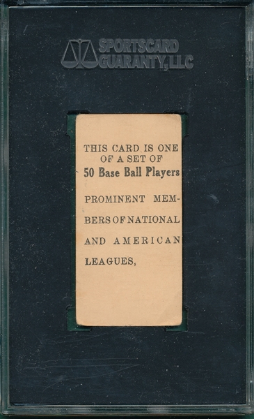 1909 E101 Larry Doyle, Throwing, SGC Authentic