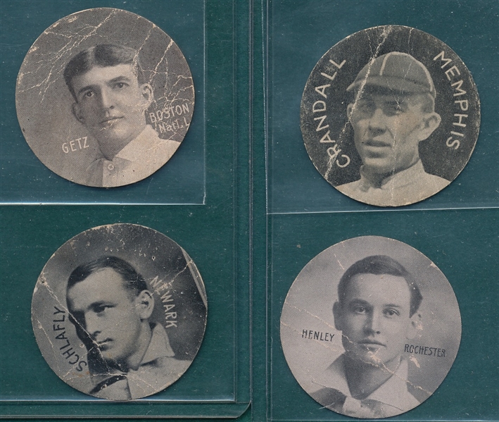 1909 Colgan Chip's Stars of the Diamond Lot of (6) W/ Merkle