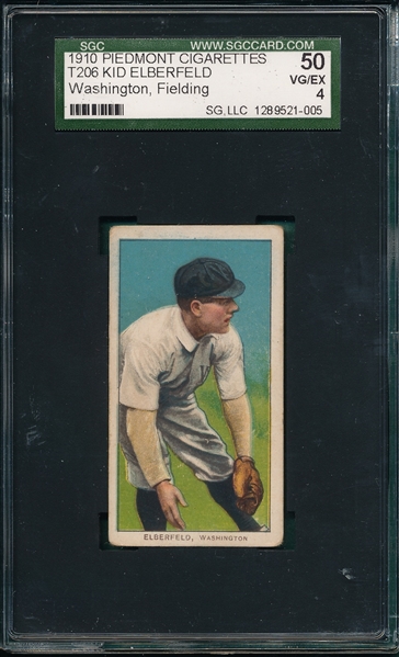 1909-1911 T206 Elberfeld, Fielding, Piedmont Cigarettes SGC 50